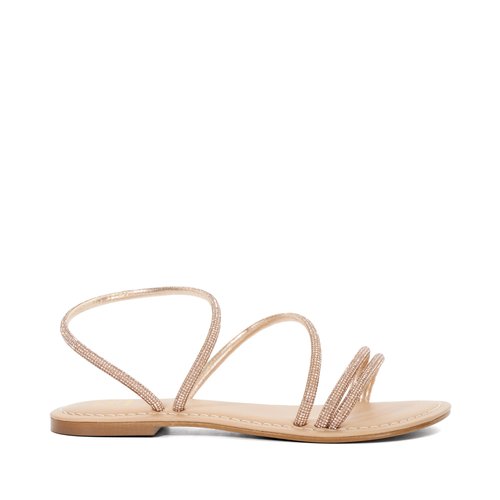 Sandales plates ornees de strass lessia ecru Dune London La Redoute