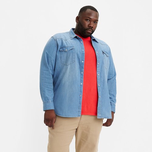 Barstow western denim shirt indigo stonewash Levis Big Tall La Redoute