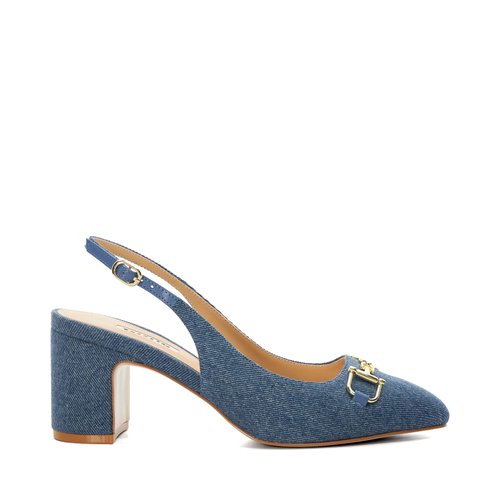 Escarpins a bride arriere a talon carre et mors griffe choices Dune London La Redoute