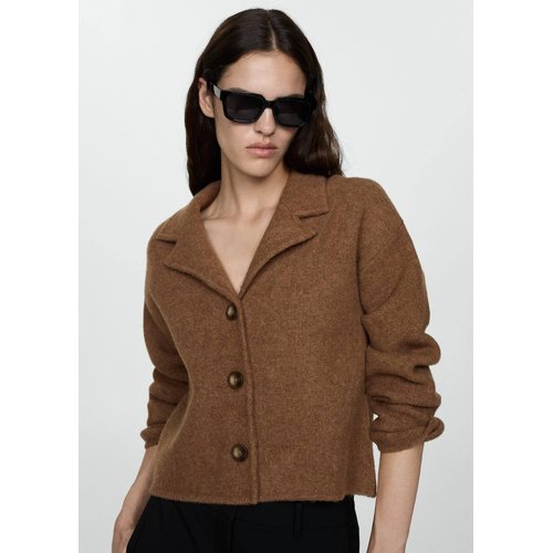 Veste maille boutons marron moyen Mango La Redoute