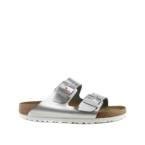 Arizona leather mules silver coloured Birkenstock La Redoute
