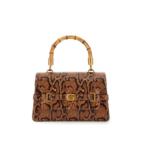 Guess mini sac a main sibel imprime python marron Guess La Redoute