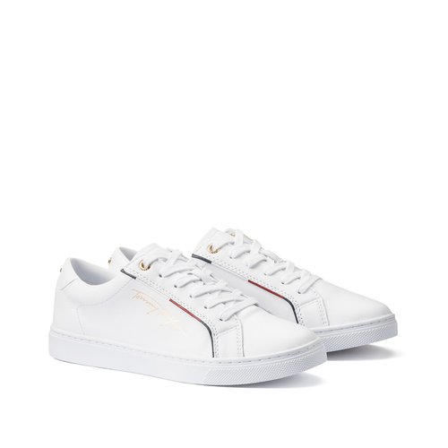 White leather sneakers tommy hilfiger outlet
