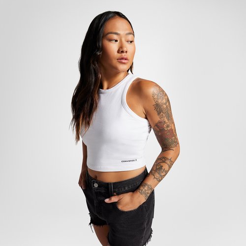 Tank top zonder mouwen wordmark wit Converse La Redoute