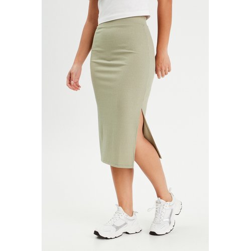 Jupe midi moulante vert kaki Cache Cache La Redoute