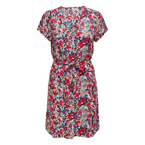 Bedrukte jurk te strikken bloemenprint Only La Redoute