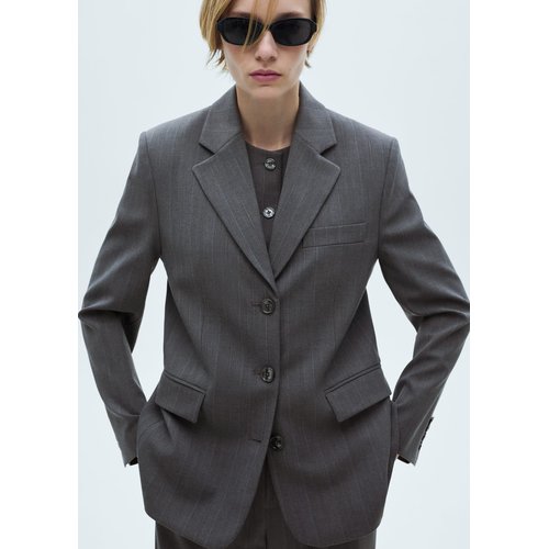 Veste de costume fines rayures gris Mango La Redoute