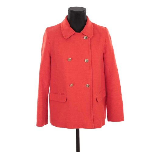 Veste en coton bon etat rouge Claudie Pierlot La Redoute