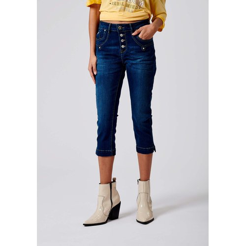 Pantacourt slim coton loli bleu minuit Kaporal La Redoute