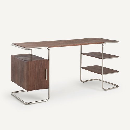 Desk with metal frame discount