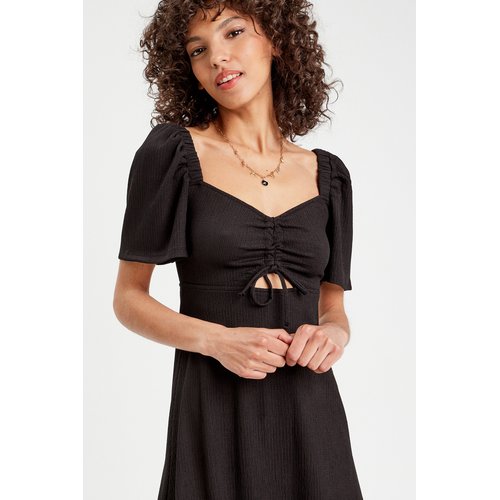Robe droite avec noeud noir Cache Cache La Redoute