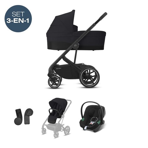 Poussette trio eos lux black Cybex noir La Redoute