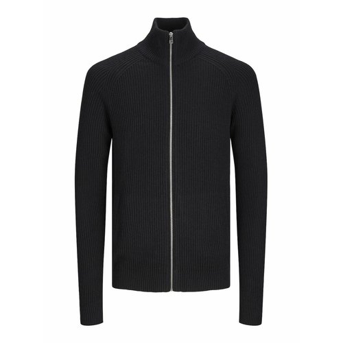 Zip up cardigan black Jack Jones La Redoute