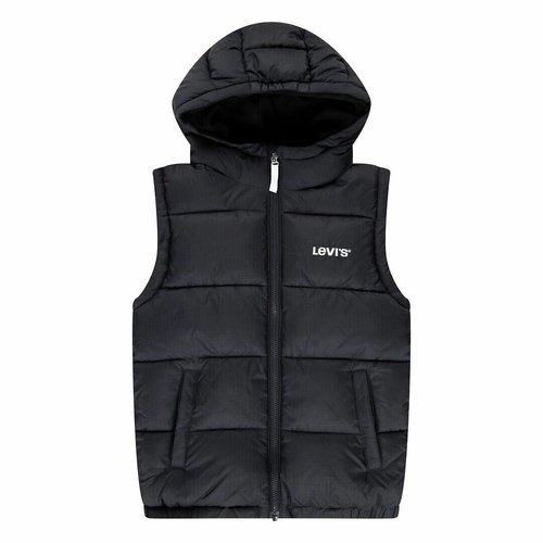 Doudoune sans manches a capuche noir Levi s Kids La Redoute
