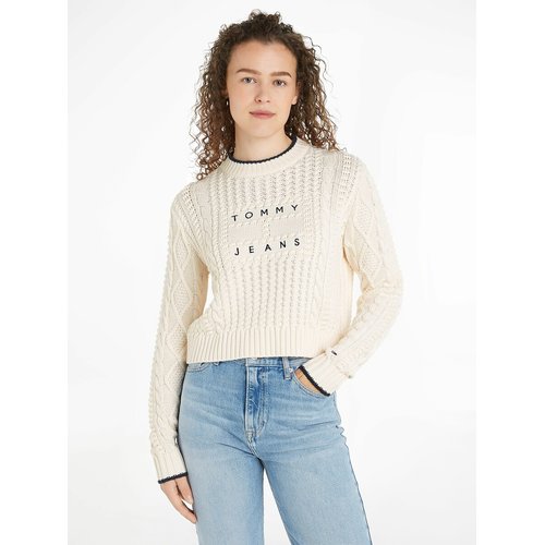 Pull en maille motif drapeau tommy on sale