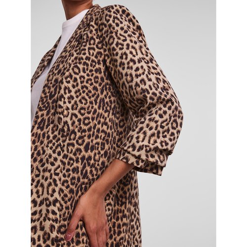 Leopard womens blazer top