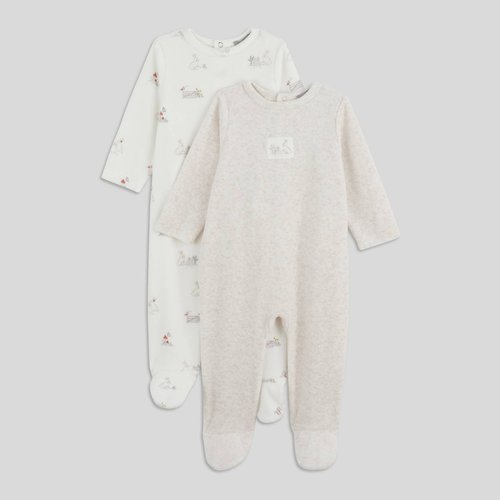 Lot de 2 dors bien imprimes en coton bio ecru Bout chou La Redoute