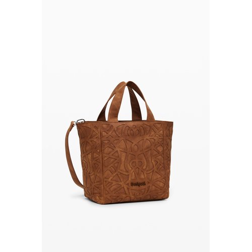 Sac desigual marron et beige clearance