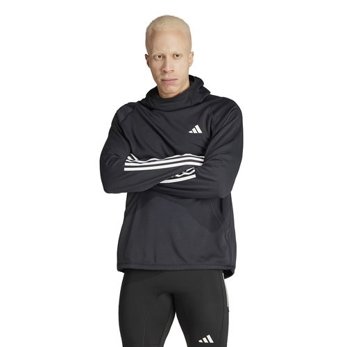 3 stripes gym sweatshirt black Adidas Performance La Redoute