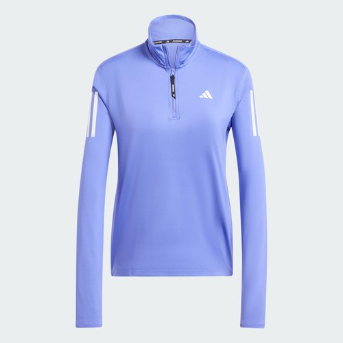 Veste demi zip own the run semi cobalt blue Adidas Performance La Redoute