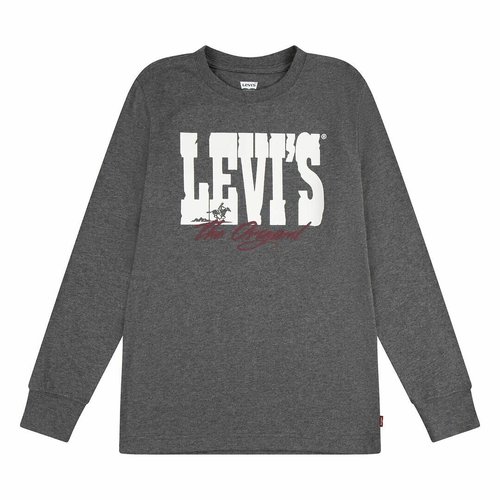 T shirt met lange mouwen grijs Levi s Kids La Redoute