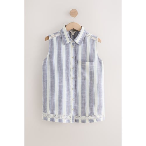 NEXT Chemise En Lin Mélangé Manches Courtes Homme - Lot De 1 - Confort Et Élégance Décontractée