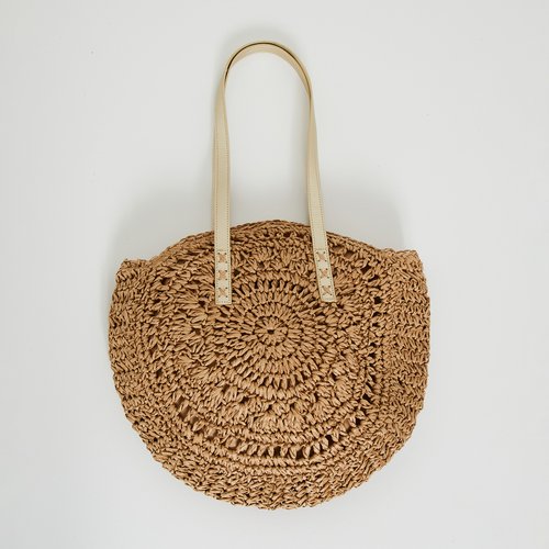 Mango sac rond paille top