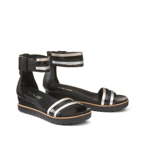 Mjus leather wedge sandals sale