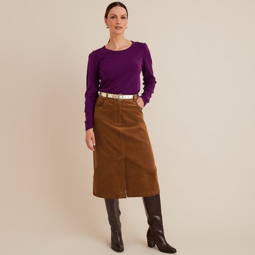 Jupe evasee en velours Anne Weyburn La Redoute