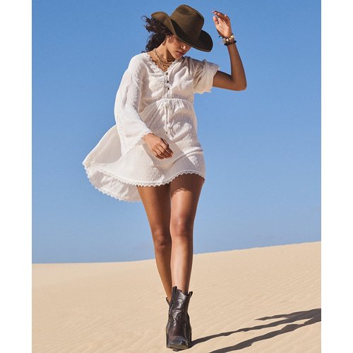 Robe superdry blanche hot sale
