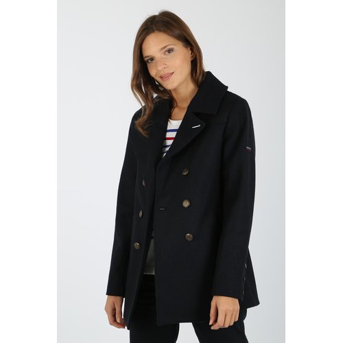 Caban marin en laine recyclee pointe du raz rich navy Armor Lux La Redoute