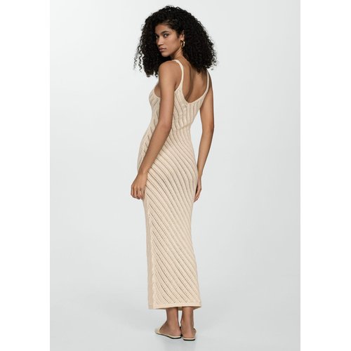 Robe maille crochet or Mango La Redoute