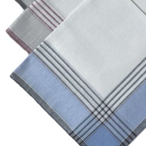 Pack De 12 Mouchoirs De Luxe 100% Côté Pour Homme - Collection Premium Brodés - Neuf Avec Étiquettes