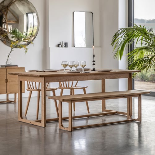 Fallon oak extendable dining table (seats 6-8), oak, Édité | La Redoute
