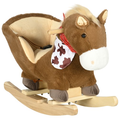 Jouet cheval a bascule peluche discount