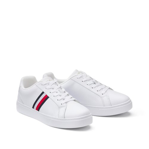 Baskets court essential Tommy Hilfiger blanc La Redoute
