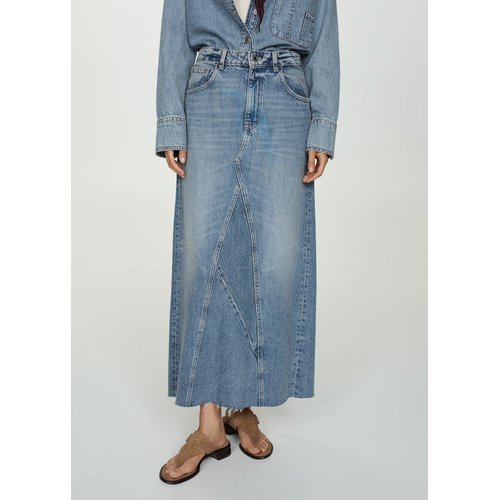 Jupe jean fendue bleu moyen Mango La Redoute
