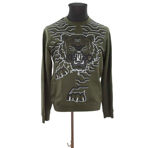 Sweatshirt en coton tres bon etat kaki Kenzo La Redoute