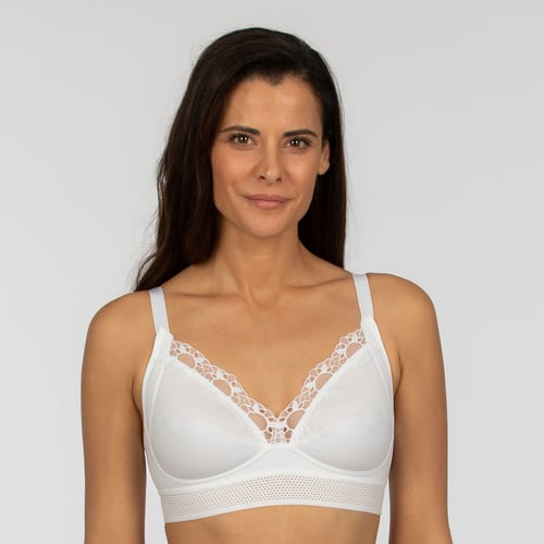 Soutien-gorge Playtex 105E - Balconnet Blanc - Polyamide/polyester - Occasion Très Bon état