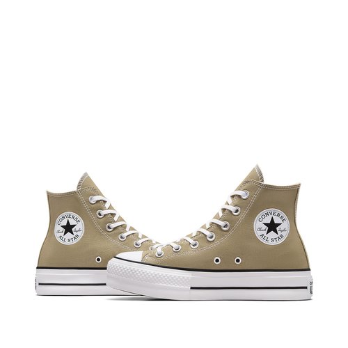 Olive green high top converse discount