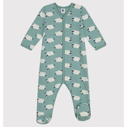 Dors bien en molleton imprime Petit Bateau vert imprime La Redoute