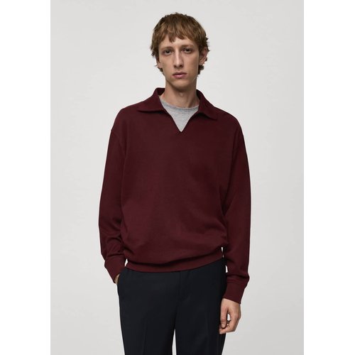 Oversized relaxed fit polo neck sweatshirt