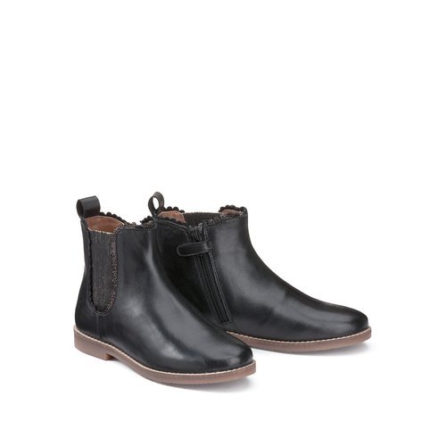 Chelsea boots aus leder schwarz La Redoute Collections La Redoute