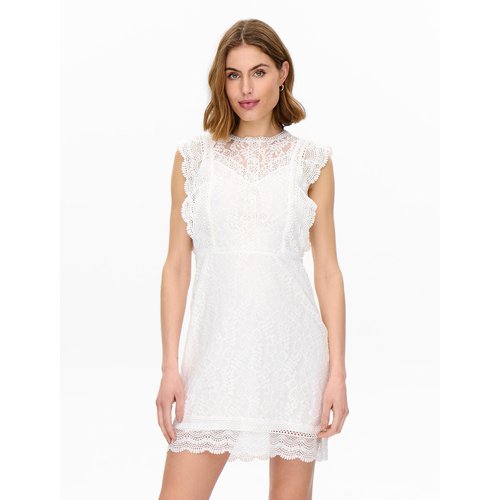 Robe courte pres du corps en dentelle Only La Redoute