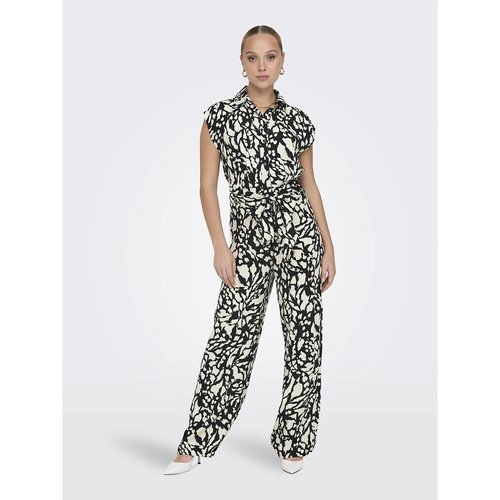 Printed Short Sleeve Jumpsuit