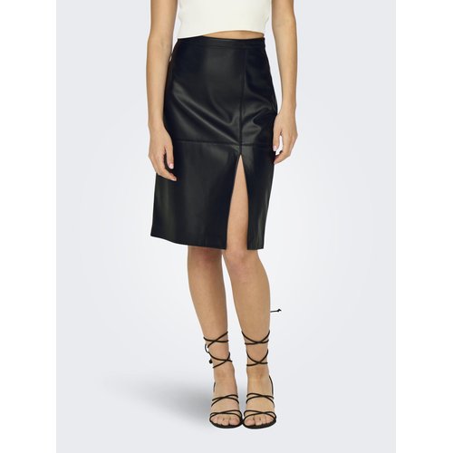 Jupe en cuir synthetique onlnewoline jupe en cuir synthetique Only La Redoute