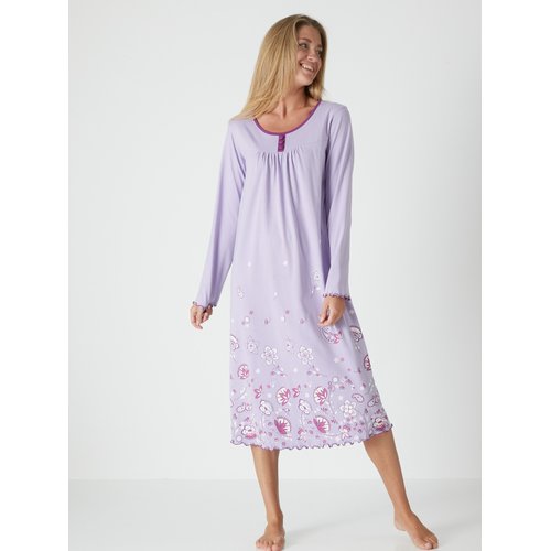 Chemise de nuit ample maille coton imprime parme Daxon La Redoute