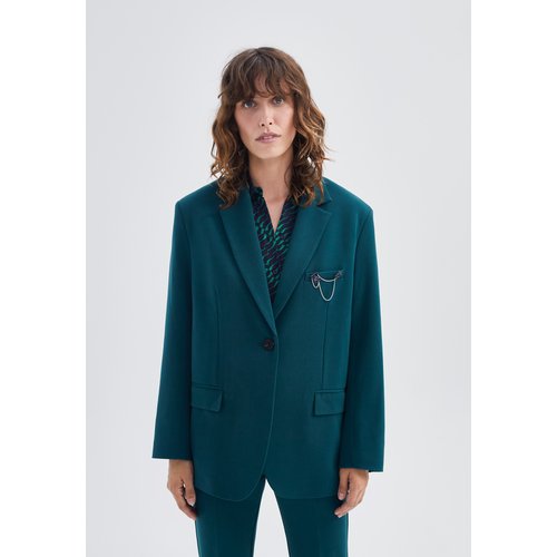 Veste de costume avec pin s vert fonce Ikks La Redoute