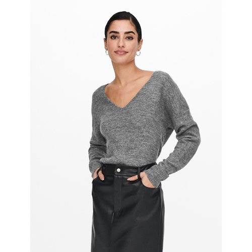 Pull col v maille mousseuse Jdy La Redoute