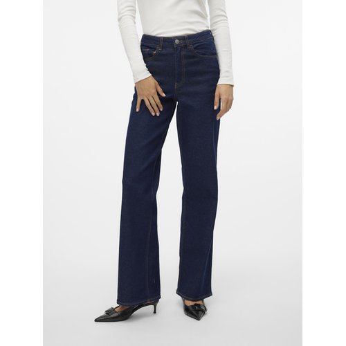 Jean a coupe large vmrebecca taille extra haute wide fit jeans dark blue denim Vero Moda La Redoute